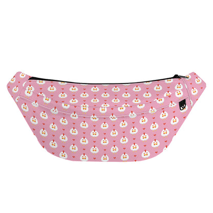 Chicken Love Emoji Pattern Print Fanny Pack