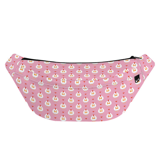 Chicken Love Emoji Pattern Print Fanny Pack