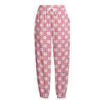 Chicken Love Emoji Pattern Print Fleece Lined Knit Pants