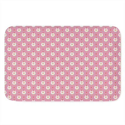 Chicken Love Emoji Pattern Print Indoor Door Mat