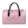 Chicken Love Emoji Pattern Print Leather Duffel Bag