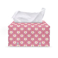 Chicken Love Emoji Pattern Print Leather Tissue Box Cover