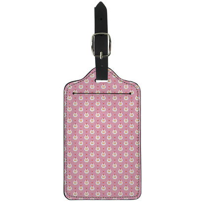 Chicken Love Emoji Pattern Print Luggage Tag