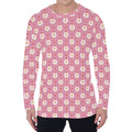 Chicken Love Emoji Pattern Print Men's Long Sleeve T-Shirt