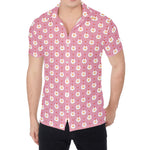 Chicken Love Emoji Pattern Print Men's Shirt