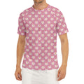 Chicken Love Emoji Pattern Print Men's Short Sleeve Rash Guard