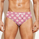 Chicken Love Emoji Pattern Print Men's Swim Briefs