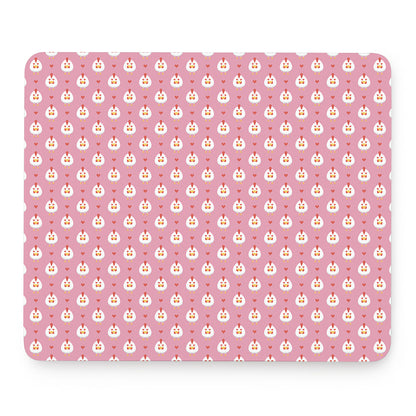 Chicken Love Emoji Pattern Print Mouse Pad