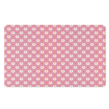 Chicken Love Emoji Pattern Print Polyester Doormat