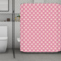 Chicken Love Emoji Pattern Print Polyester Shower Curtain