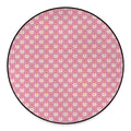 Chicken Love Emoji Pattern Print Round Floor Mat