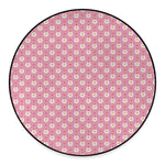 Chicken Love Emoji Pattern Print Round Floor Mat