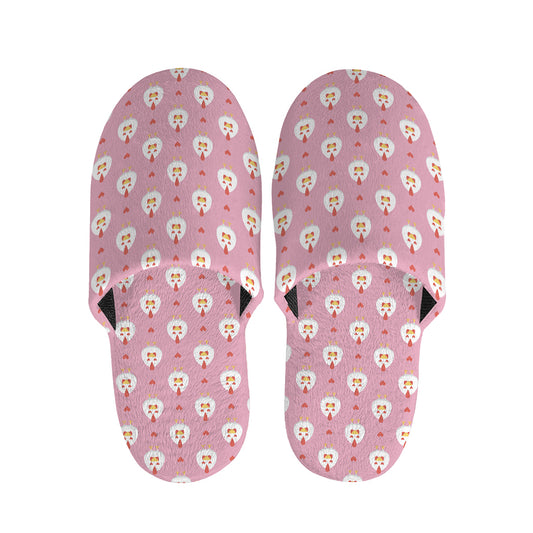 Chicken Love Emoji Pattern Print Slippers