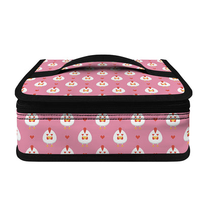 Chicken Love Emoji Pattern Print Small Lunch Bag