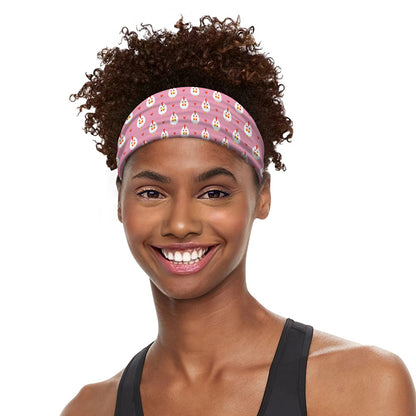 Chicken Love Emoji Pattern Print Sports Headband