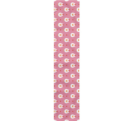 Chicken Love Emoji Pattern Print Table Runner