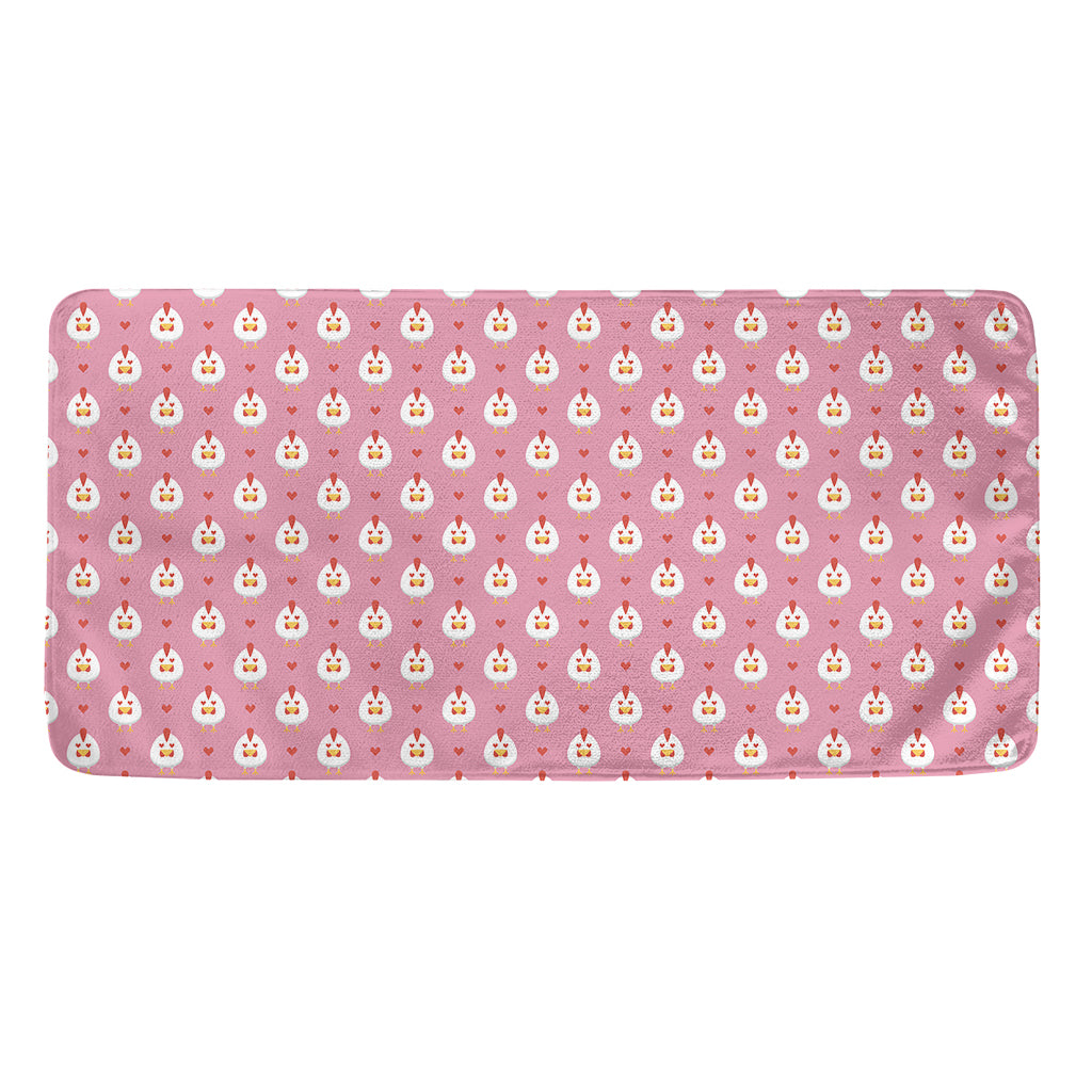 Chicken Love Emoji Pattern Print Towel
