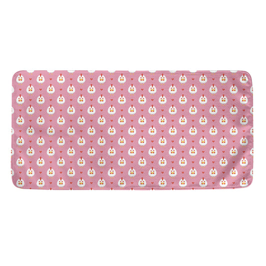 Chicken Love Emoji Pattern Print Towel