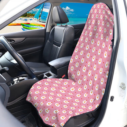 Chicken Love Emoji Pattern Print Waterproof Car Seat Cover