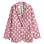 Chicken Love Emoji Pattern Print Women's Blazer