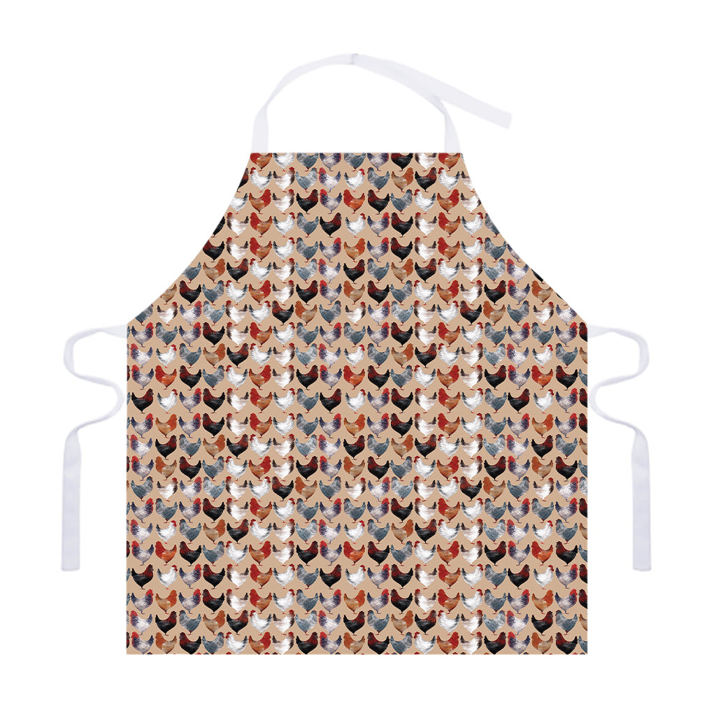 Chicken Painting Pattern Print Adjustable Apron