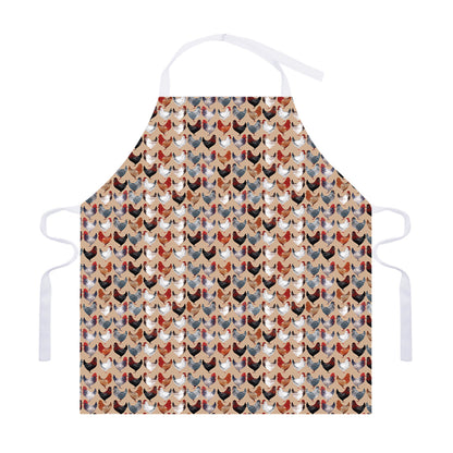 Chicken Painting Pattern Print Adjustable Apron