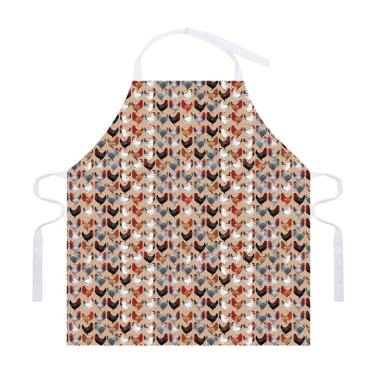 Chicken Painting Pattern Print Adjustable Apron