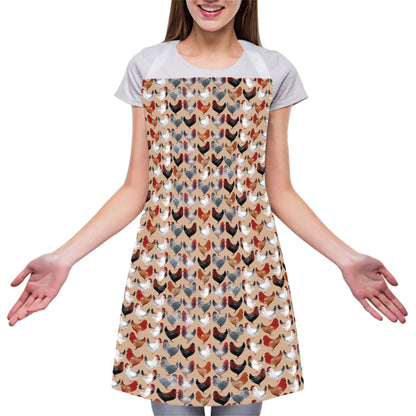 Chicken Painting Pattern Print Adjustable Apron