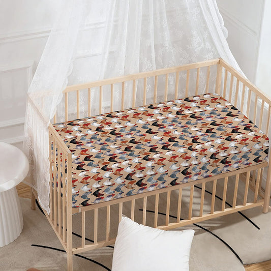 Chicken Painting Pattern Print Baby Crib Sheet