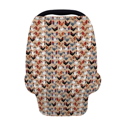 Chicken Painting Pattern Print Baby Seat Cover