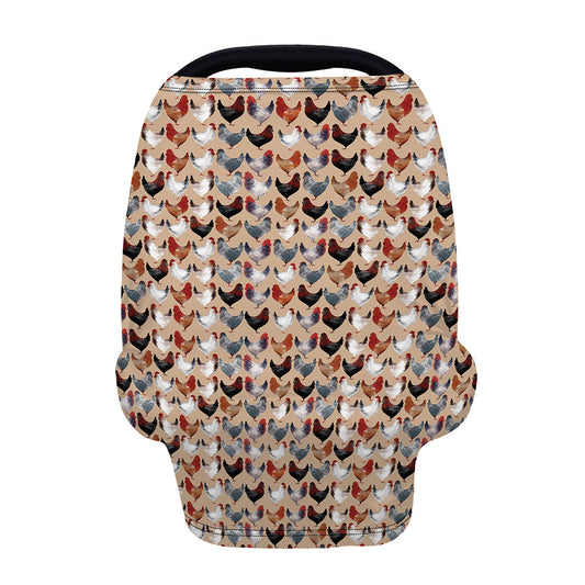 Chicken Painting Pattern Print Baby Seat Cover
