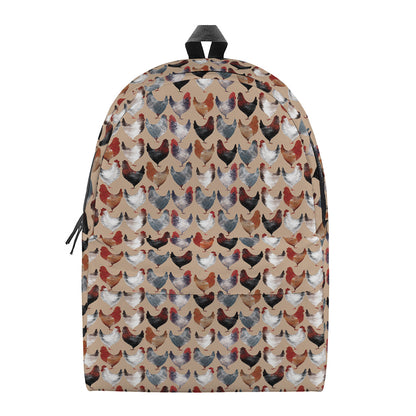 Chicken Painting Pattern Print Backpack