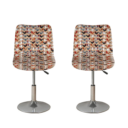 Chicken Painting Pattern Print Bar Stool Covers