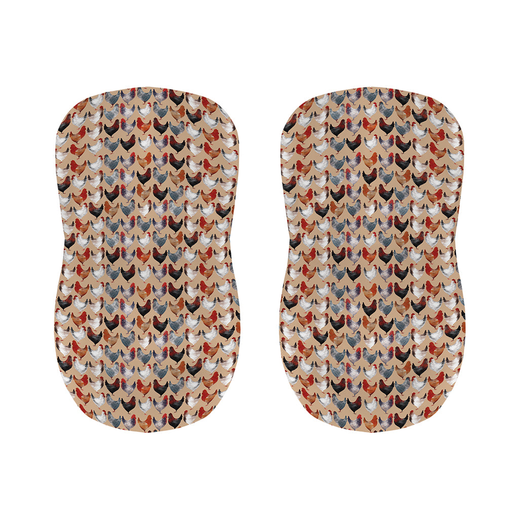 Chicken Painting Pattern Print Bar Stool Covers
