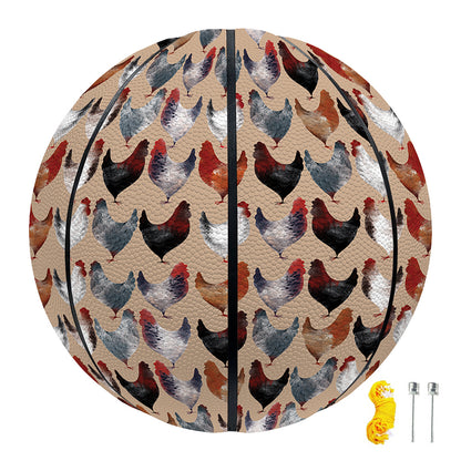 Chicken Painting Pattern Print Basketball