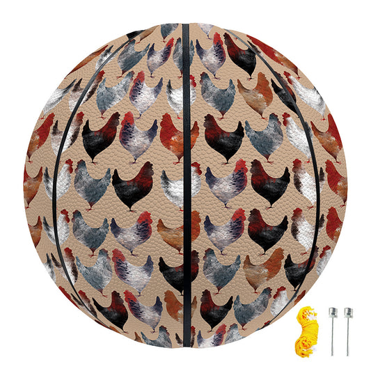 Chicken Painting Pattern Print Basketball