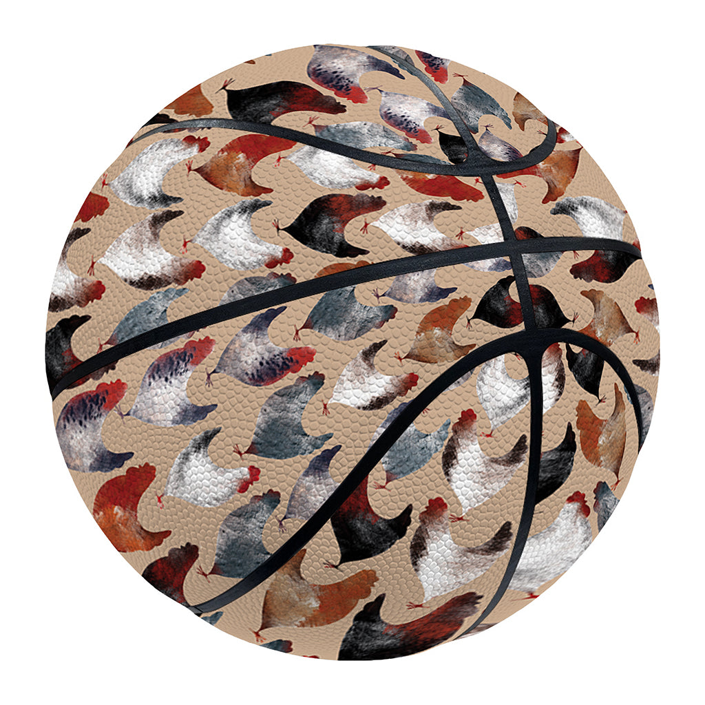 Chicken Painting Pattern Print Basketball