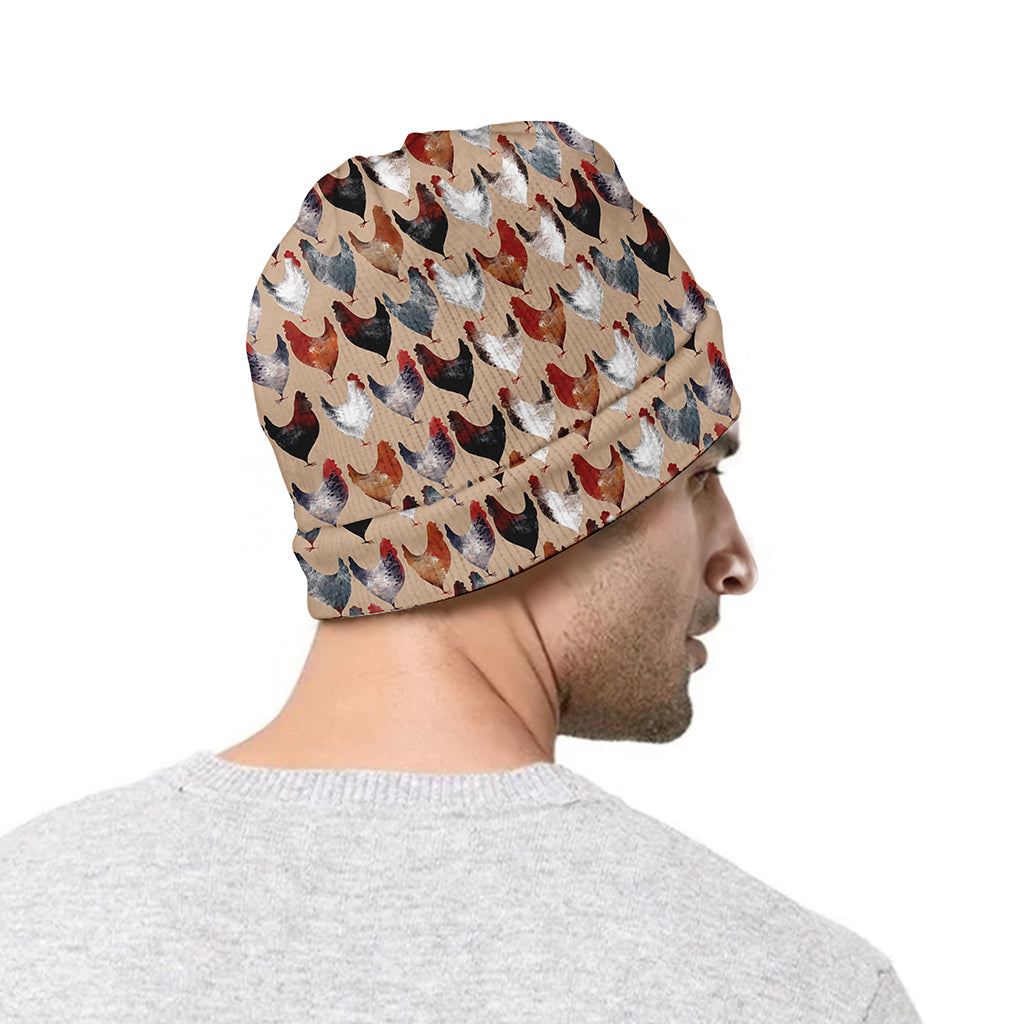 Chicken Painting Pattern Print Beanie