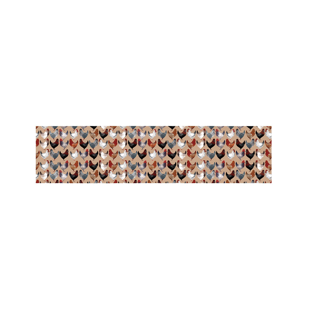 Chicken Painting Pattern Print Bed Runner