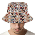 Chicken Painting Pattern Print Bucket Hat