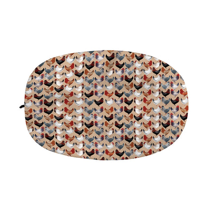 Chicken Painting Pattern Print Car Side Mirror Covers