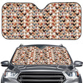 Chicken Painting Pattern Print Car Windshield Sun Shade