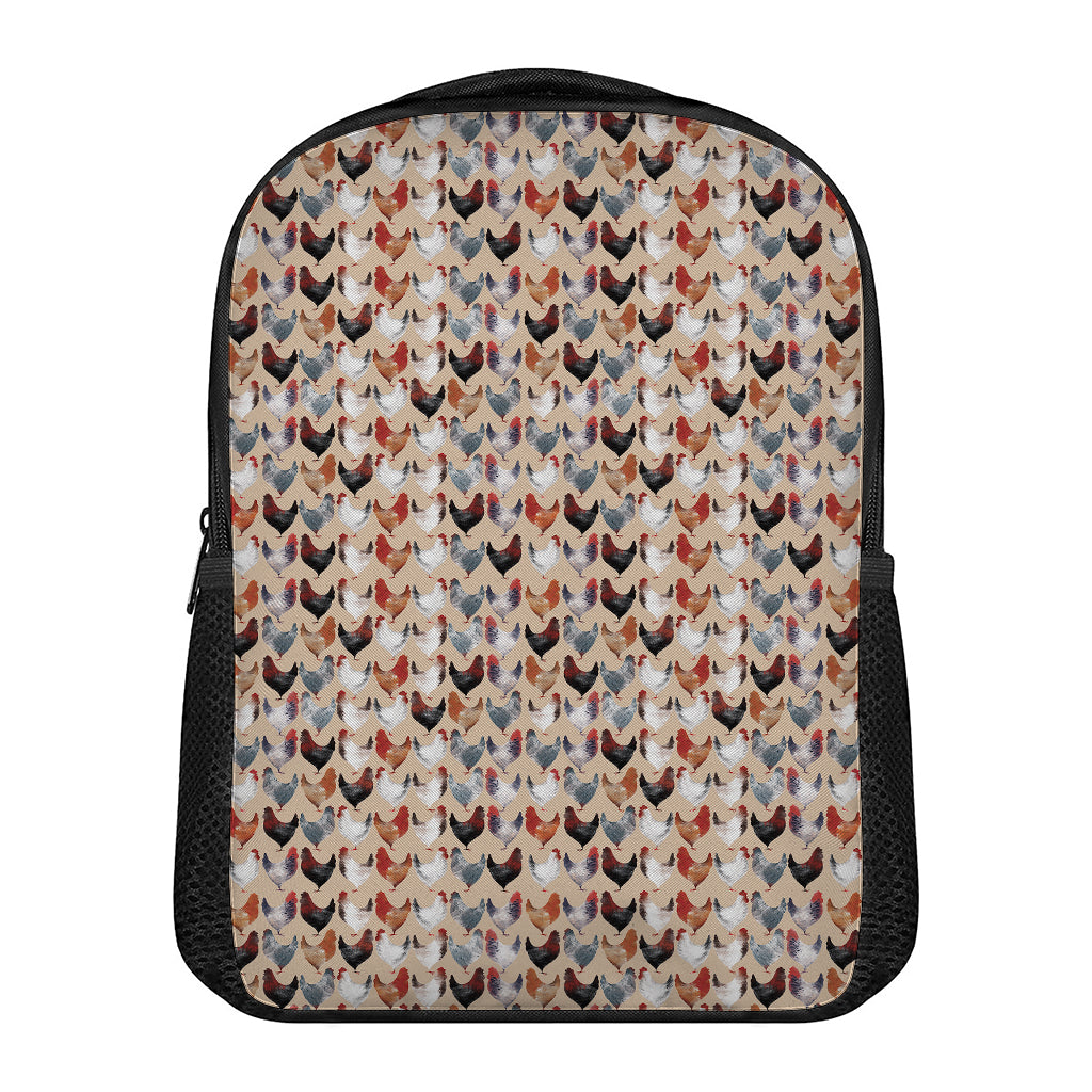 Chicken Painting Pattern Print Casual Backpack