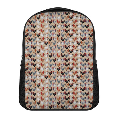 Chicken Painting Pattern Print Casual Backpack