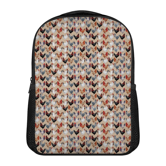 Chicken Painting Pattern Print Casual Backpack