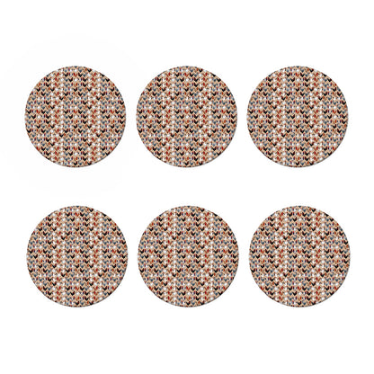 Chicken Painting Pattern Print Coaster Set