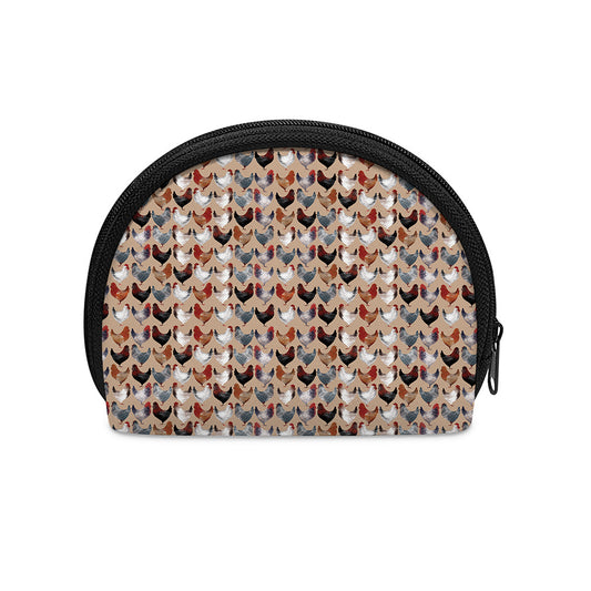 Chicken Painting Pattern Print Coin Purse
