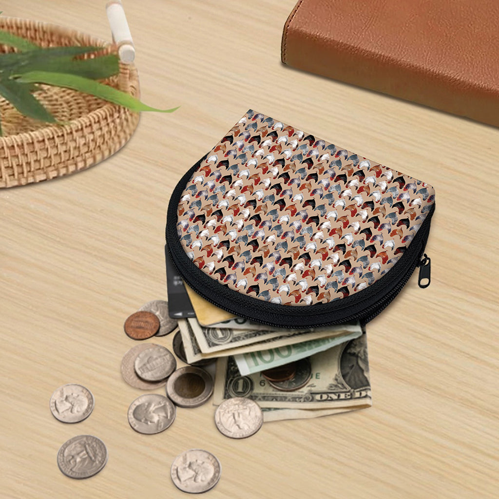 Chicken Painting Pattern Print Coin Purse