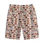 Chicken Painting Pattern Print Cotton Shorts
