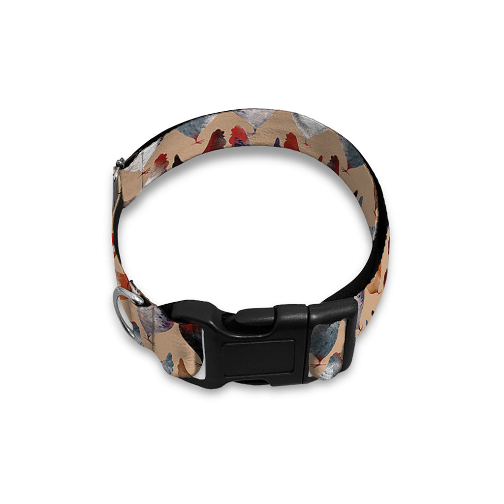 Chicken Painting Pattern Print Dog Collar